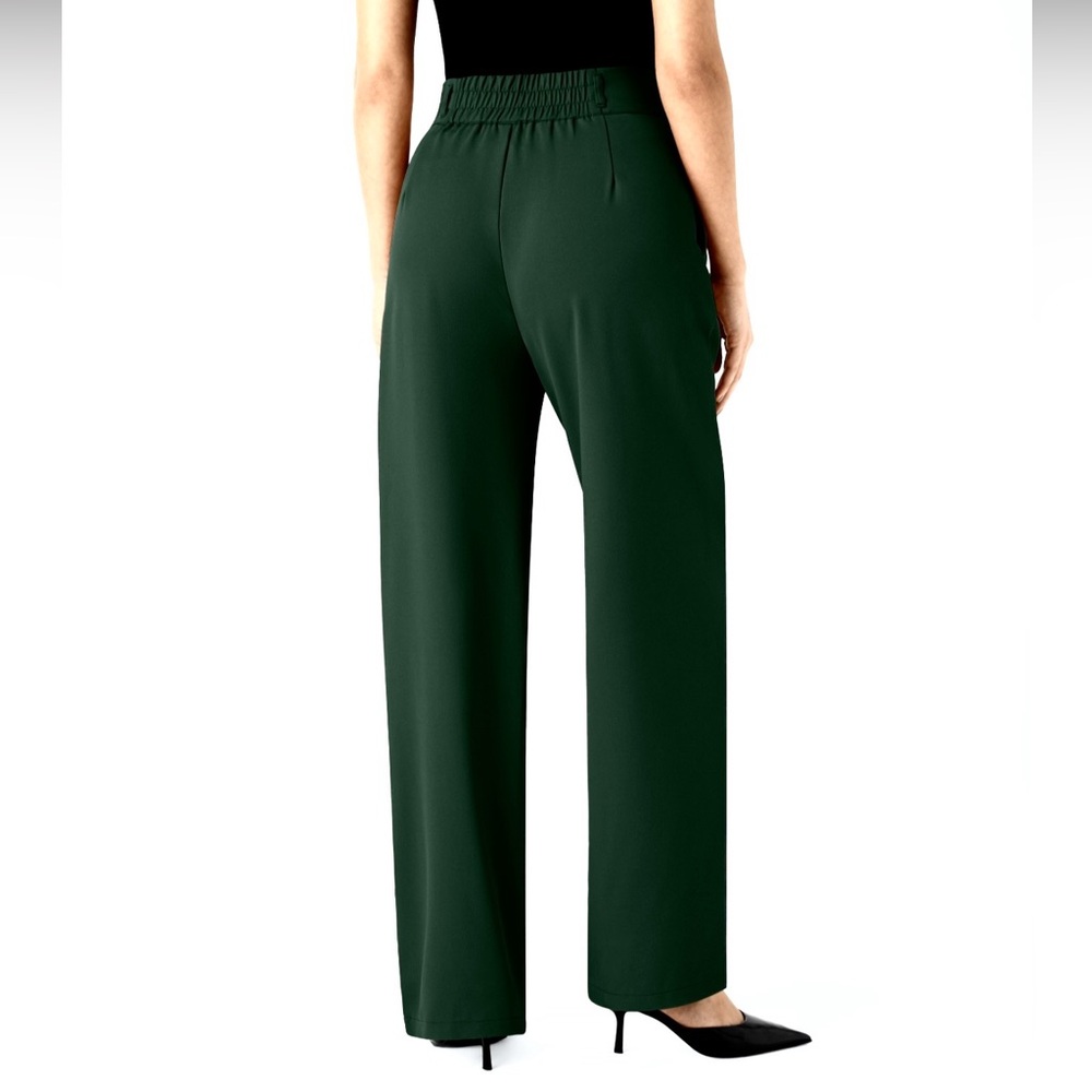 🆕 Halara High Waisted Shirred Straight Leg Work Pants, Size M - Picture 3 of 7